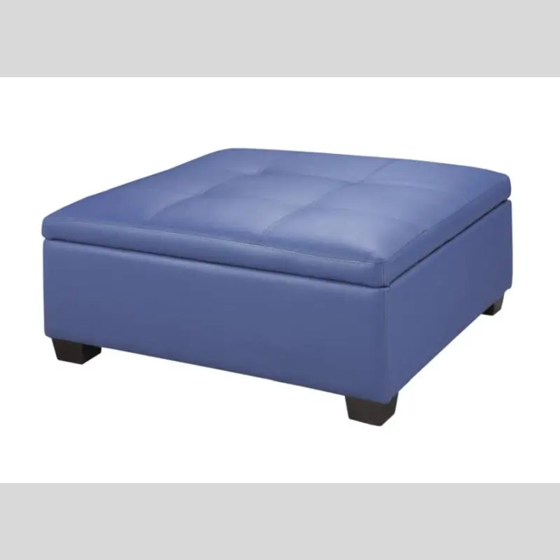 Leather Upholstered Storage Ottoman For Living Room 1