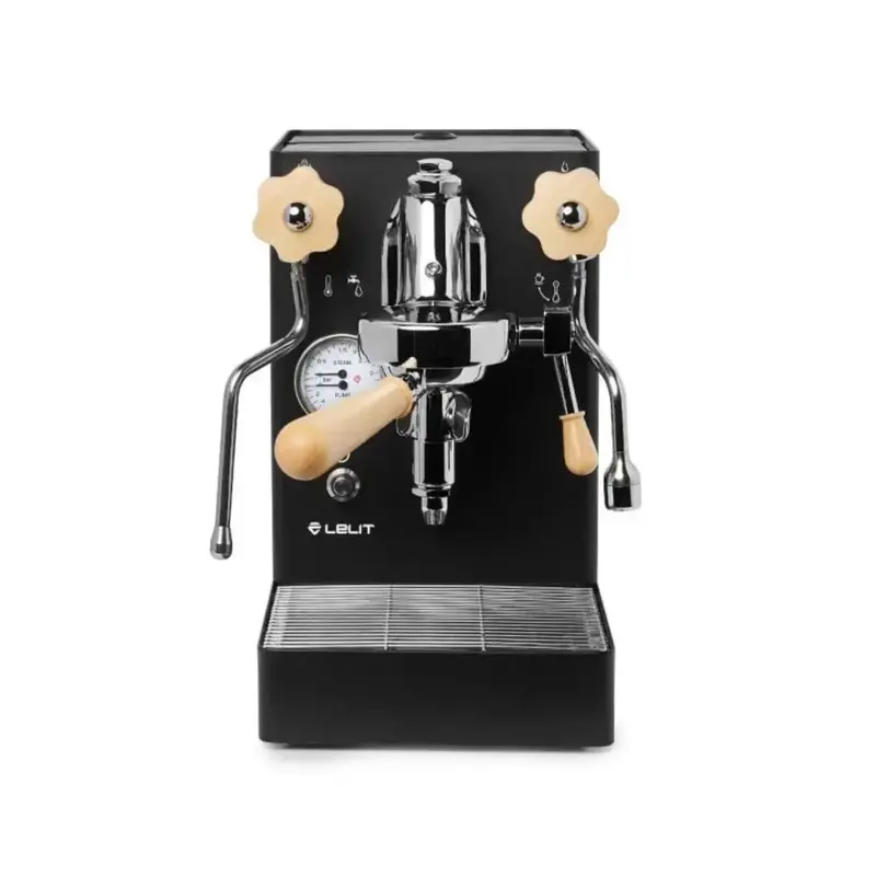 Lelit Marax Single-Group Espresso Machine – Black Cabinet With Walnut Trim 1