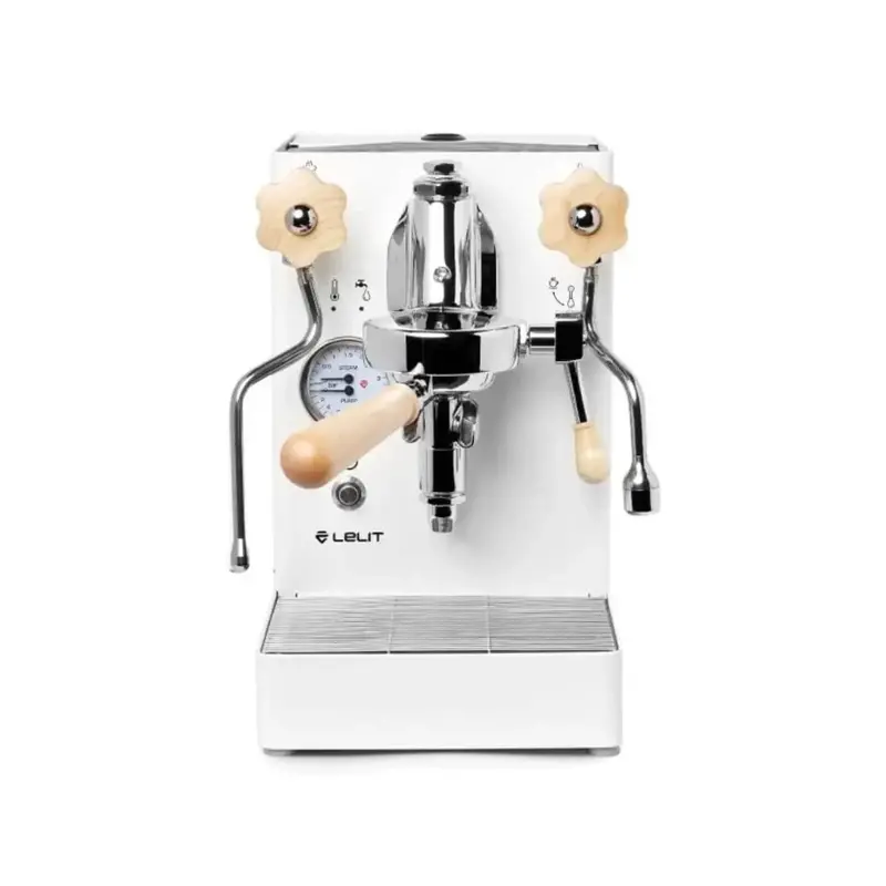Lelit Marax Single-Group Espresso Machine – White Cabinet With Walnut Trim 1