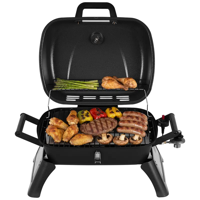 Lightweight Tabletop Gas Grill — 369 Sq. In., 12,000 Btu Portable Design 1