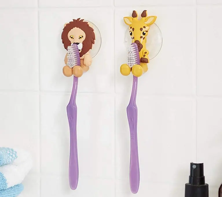 Lion And Giraffe Toothbrush Holders – Safari-Inspired Bathroom Set By Fox Run 1