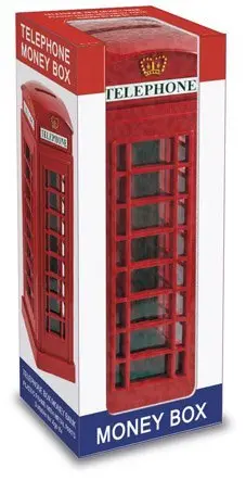 London-Themed Telephone Booth Money Box – Collectible Plastic Souvenir Bank Inspired By Uk Iconic Red Phone Boxes 1