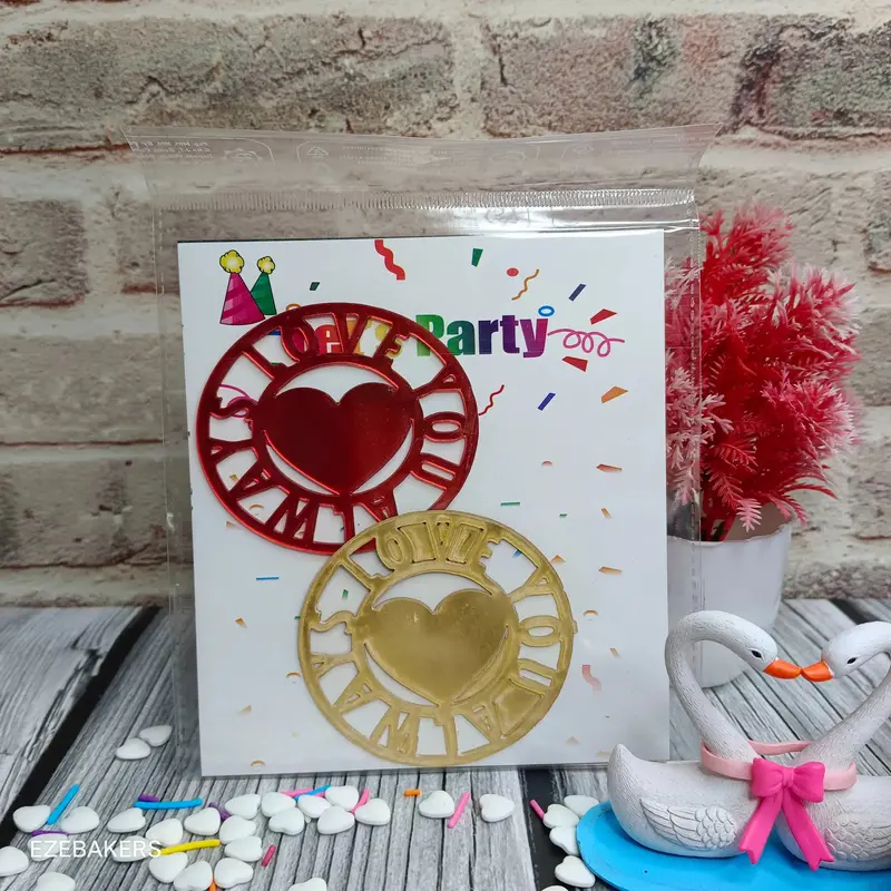 ‘Love You Always’ Acrylic Cake Topper Set – Dual-Element Romantic Display (Tpr228) 1