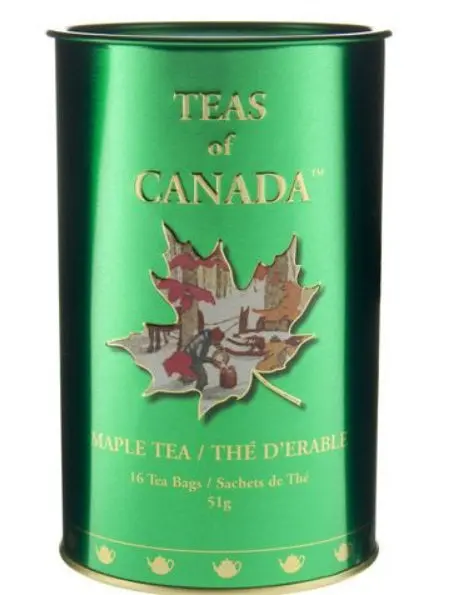 Maple Flavored Tea Tin Box – 16 Artisan Tea Bags By Metropolitan Tea Co. 1