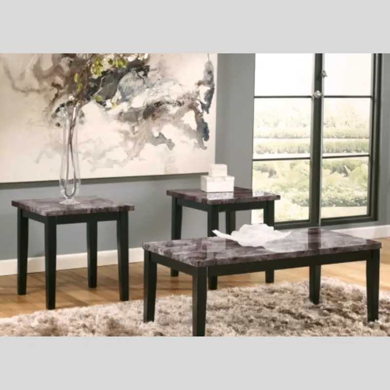 Marble-Top Rectangular Coffee Table – Luxury Living Room Accent 1