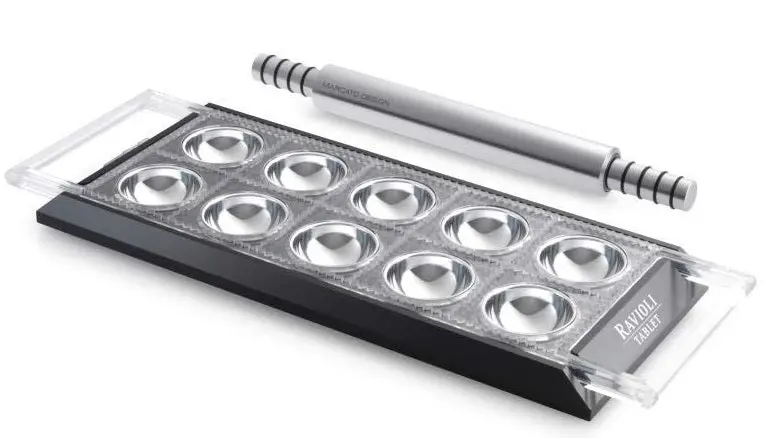 Marcato Black Ravioli Maker Tablet With Stamping Plates 1