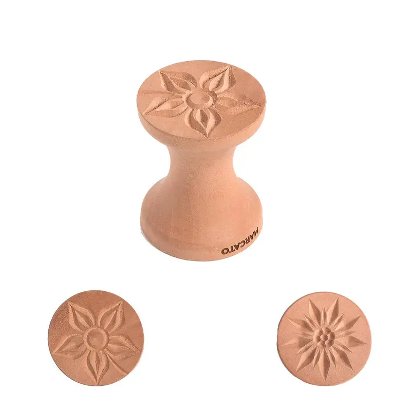 Marcato Corzetto Wooden Stamp Set – Star & Flower Designs 1