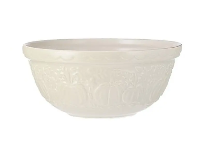 Mason Cash 9.75-Inch Cream Pumpkin-Style Ceramic Mixing Bowl 1