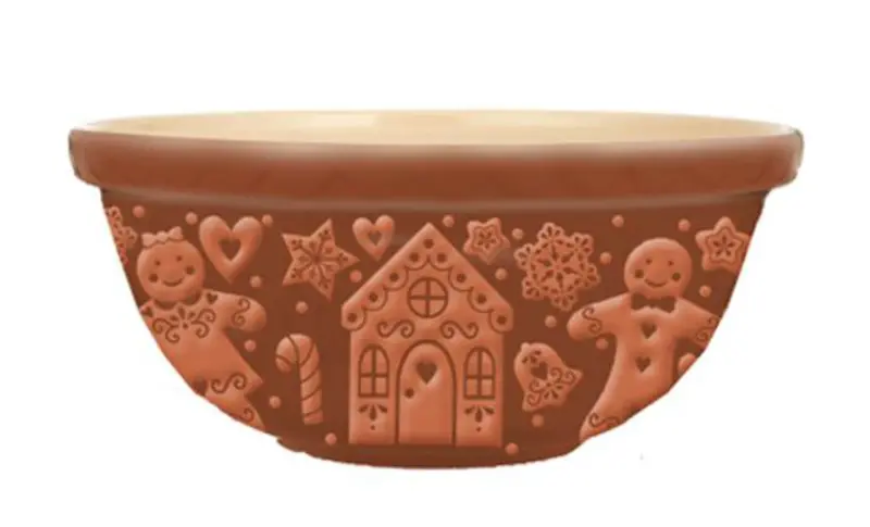 Mason Cash Gingerbread Design 11.75-Inch Brown Mixing Bowl 1