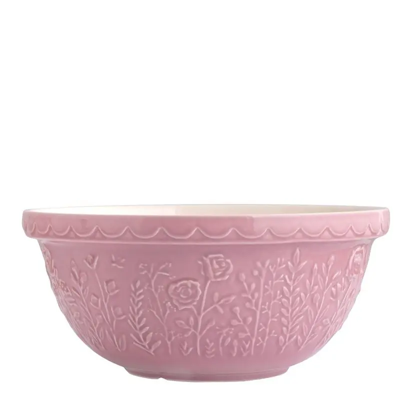 Mason Cash Meadow 11.75-Inch Pink Mixing Bowl 1