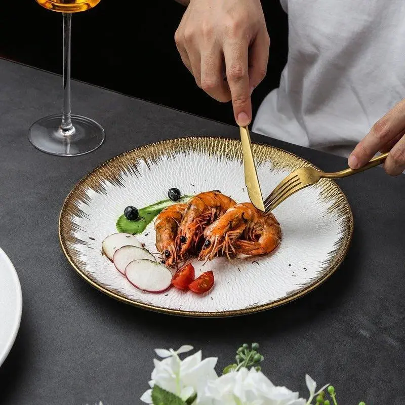 Matte-Finish Rounded Serving Plates – Minimalist Ceramic Design 1