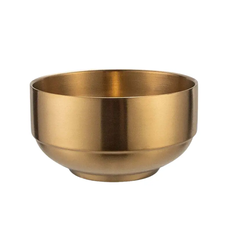 Matte Gold-Finish Stainless Steel Serving Bowl 1