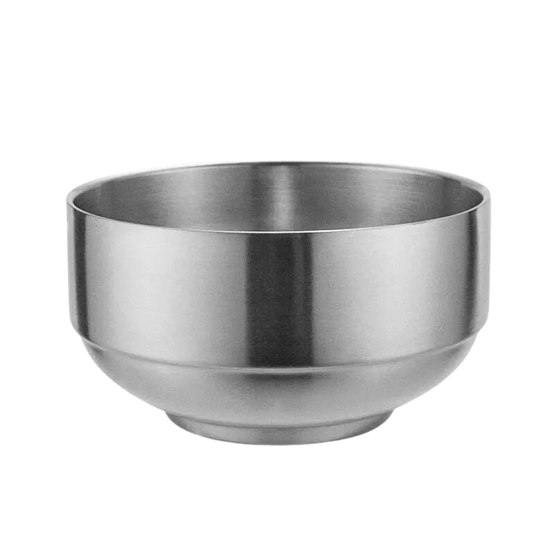 Matte Silver-Finish Stainless Steel Serving Bowl 1