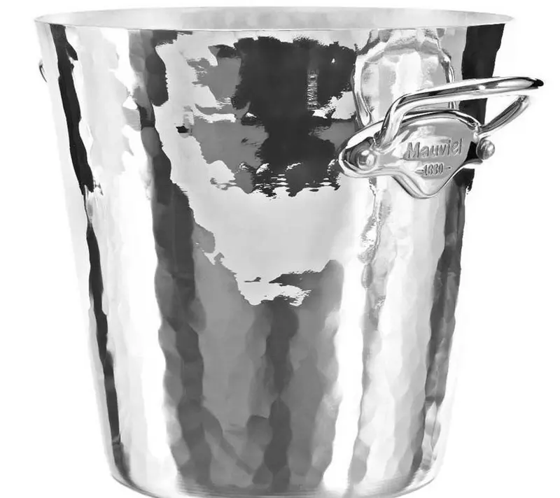 Mauviel M'30 Hammered Aluminum Champagne Chiller – Polished Finish 1