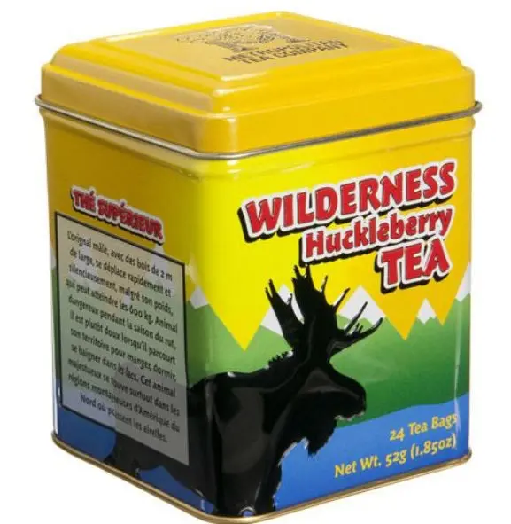 Metropolitan Tea Company Wilderness Moose Huckleberry Tea – 24-Count Tin 1