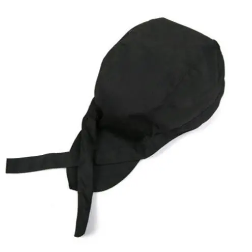 Minimalist Black Adjustable Unisex Chef Bandana 1