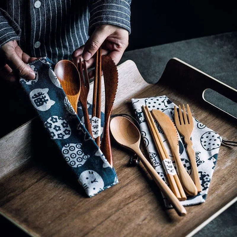 Minimalist Japanese Wooden Cooking Utensil Collection 1