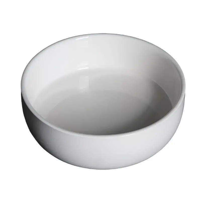 Minimalist White Ceramic Serving Bowl 1