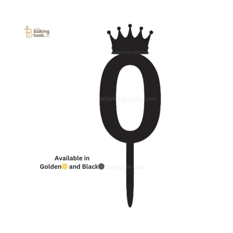Minimalist Zero Number Cake Topper – Stylish Numerical Accent 1