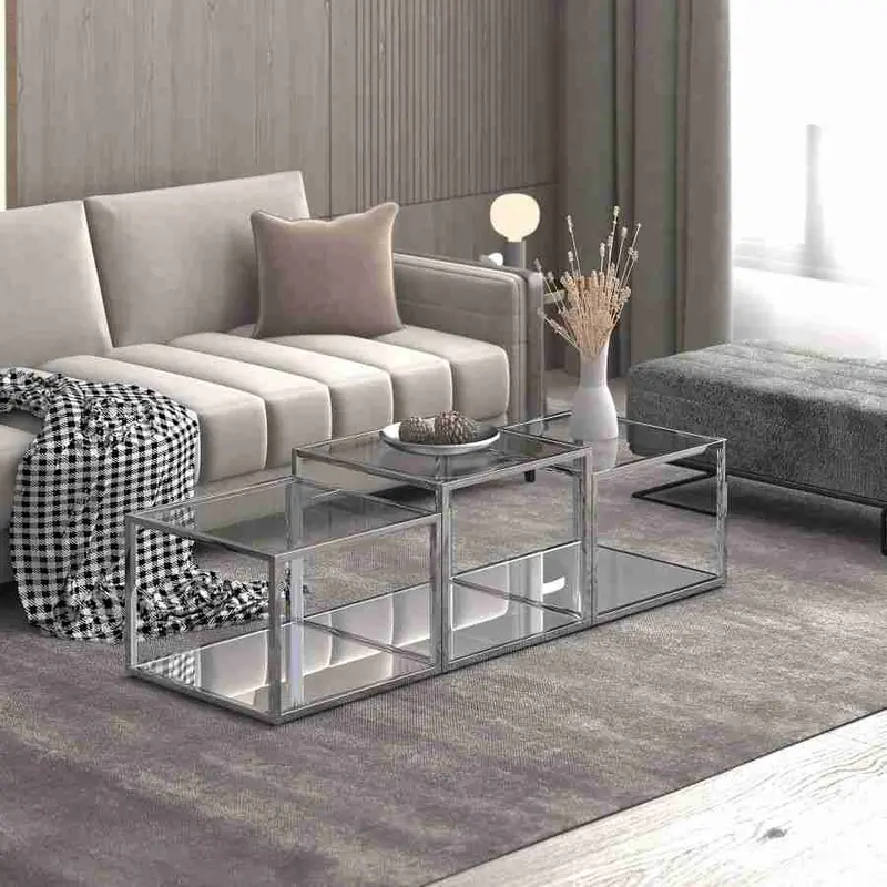 Mirror-Base Designer Coffee Table Collection 1