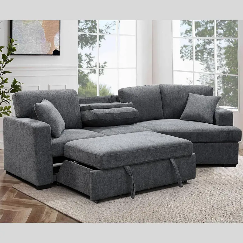 Modular Sectional Sofa With Convertible Sleeper Function – Charles Series 1
