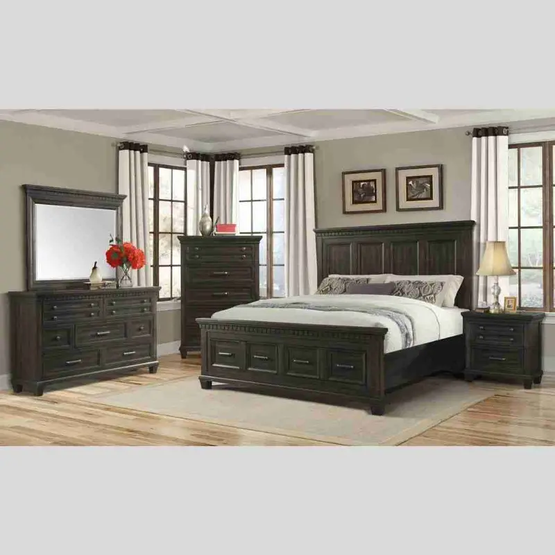 Morrison Contemporary King Wood Bed Collection 1