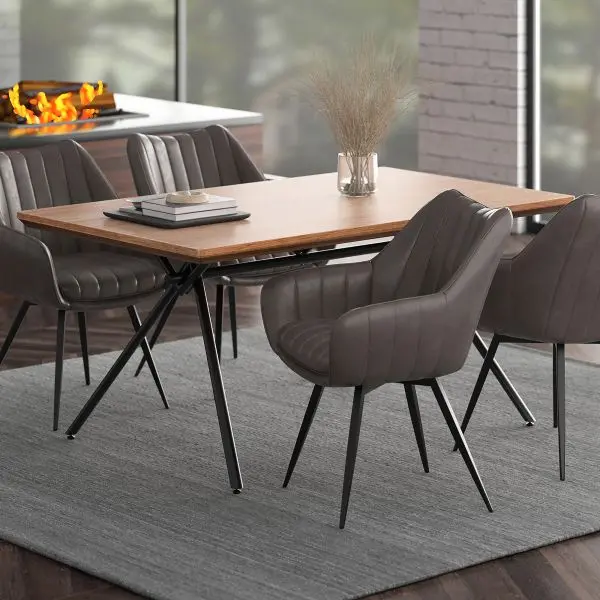 Natural-Finish Bronx Rectangular Dining Table 1
