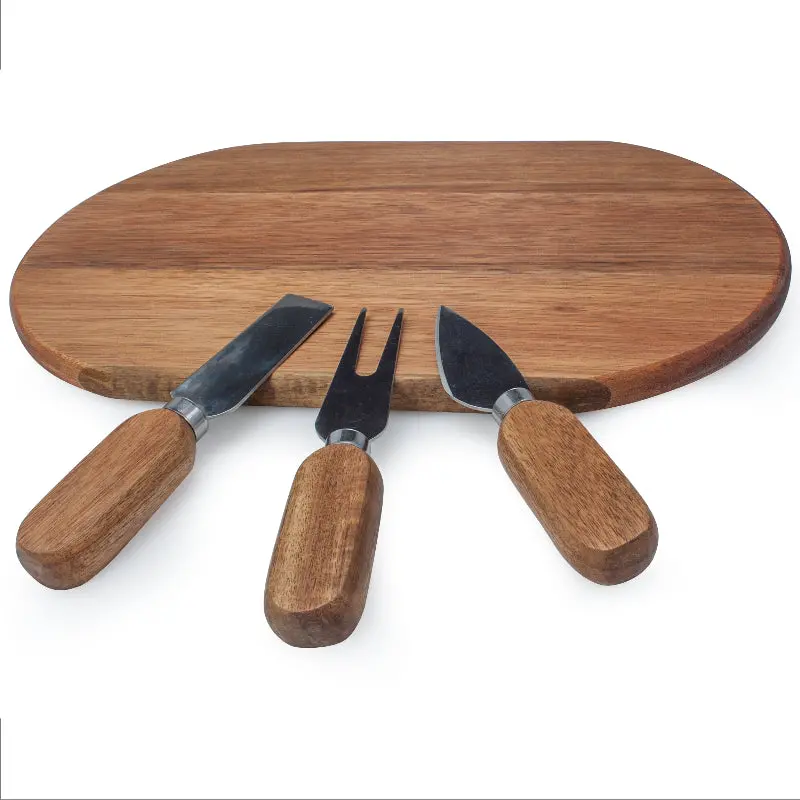 Natural Living Acacia Cheese Knife Collection – 4-Piece Gourmet Set 1