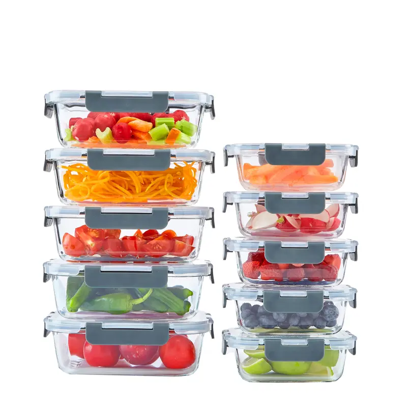 Neo 10-Piece Glass Food Storage Set With Airtight Lids 1