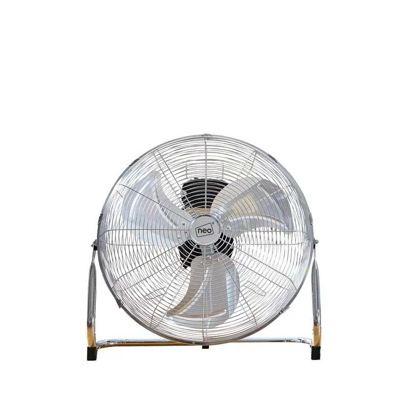 Neo 12-Inch High-Velocity Chrome Floor Fan – Freestanding Metal Design 1
