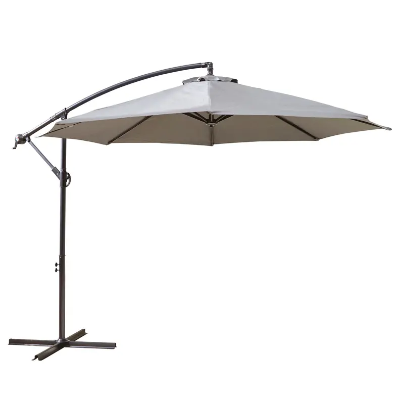 Neo 3-Meter Waterproof Grey Outdoor Parasol 1