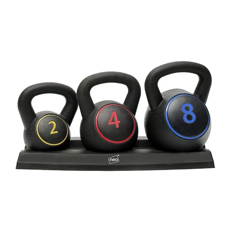 Neo 3-Piece Kettlebell Set With Heavy-Duty Rack Stand 1