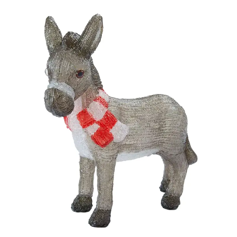 Neo 34Cm Battery-Powered Donkey Christmas Light – 30 Cool White Leds With Auto-Timer For Indoor Or Outdoor Holiday Decor 1