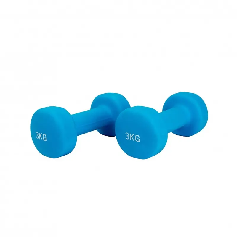 Neo 3Kg Pair Of Neoprene-Coated Solid Iron Dumbbells 1