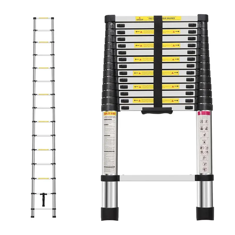 Neo 4.6M Telescopic Ladder – Extendable Aluminum Folding Step Ladder With Safety Lock System 1