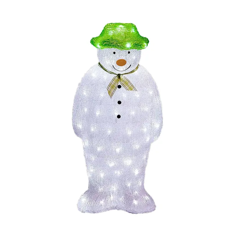 Neo 55Cm Light-Up Snowman Figure – 100-Led Static Acrylic Christmas Ornament For Indoor & Outdoor Festive Displays 1