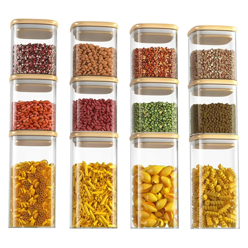 Neo Airtight Canister Set – 3 X 1L Glass Jars With Silicone-Seal Lids 1