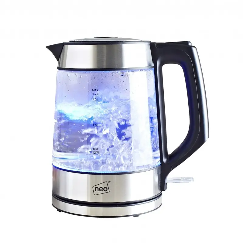 Neo Chrome Illuminated Glass Kettle – Cordless Nordic Style 1