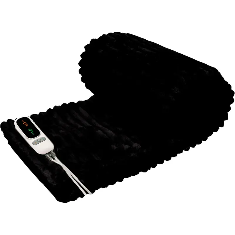 Neo Heated Fleece Overblanket – Slate Grey Electric Throw With Fast-Heat Technology 1