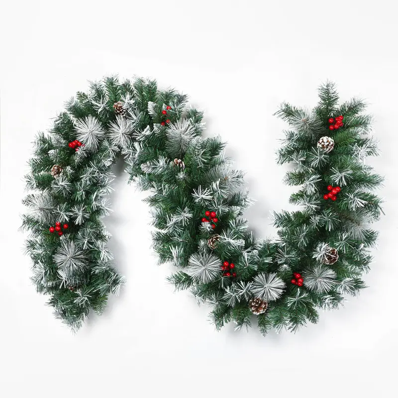 Neo Lush Artificial Evergreen Christmas Garland – Reusable Holiday Trim For Mantel, Stairs & Outdoor Display 1