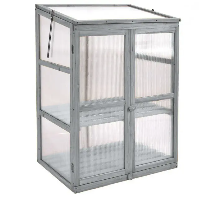 Neo Mini Grey Greenhouse – Modular Cold Frame For Outdoor Growing (Model 3) 1