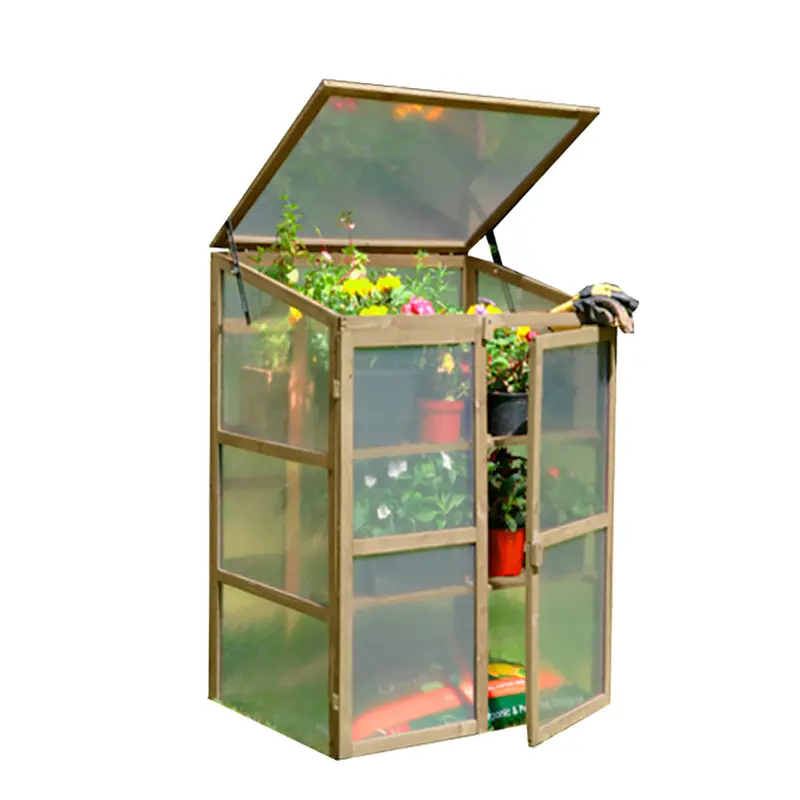 Neo Mini Wooden Greenhouse – Compact Cold Frame For Gardening (Model 2) 1