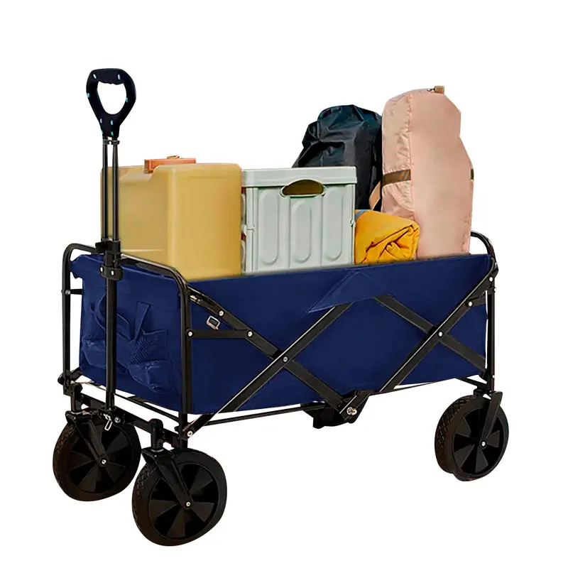 Neo Navy Collapsible Garden Cart – Compact Folding Utility Cart For Yard Work 1