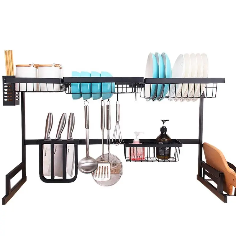 Neo Over-Sink Kitchen Shelf Organizer – 85Cm Dish Drainer & Utensil Holder 1