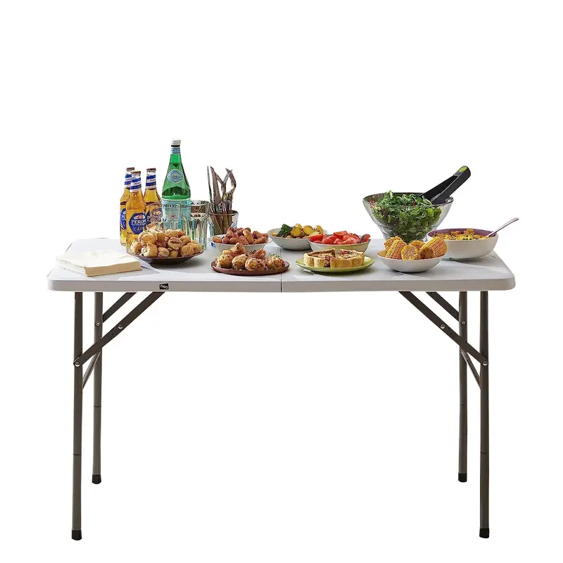 Neo White 4-Foot Extendable Folding Picnic Table 1