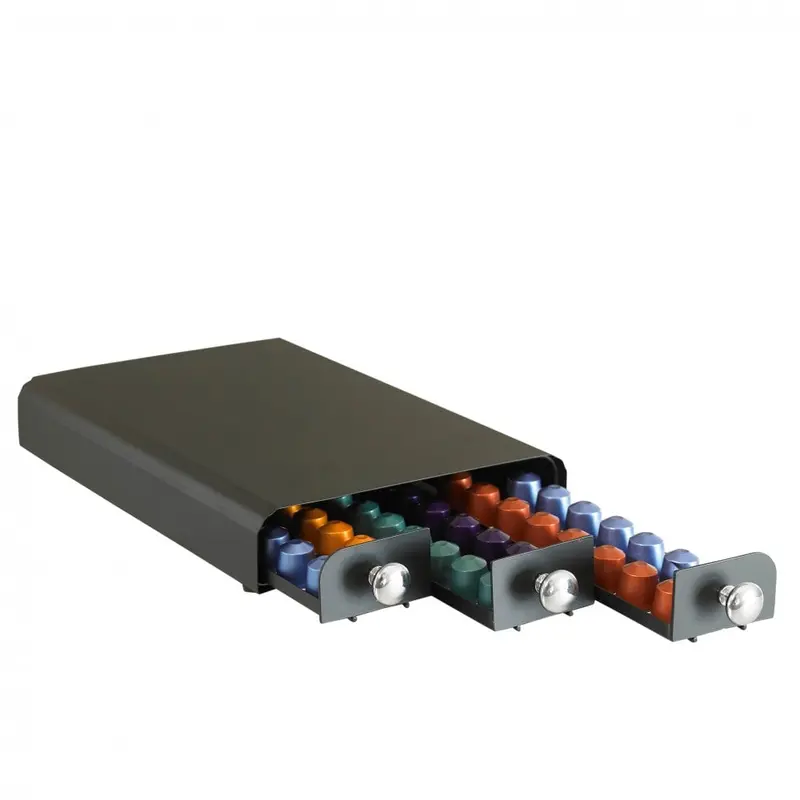 Nespresso-Compatible 3-Tier Coffee Machine Stand With Capsule Storage 1