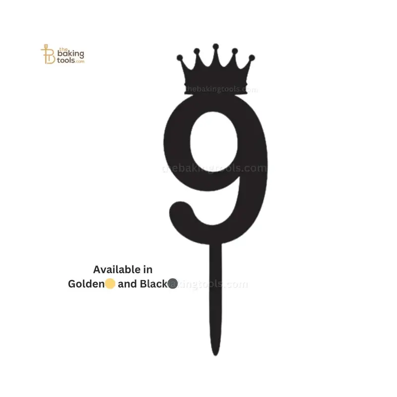 Nine Digit Cake Topper – Modern Number Decoration 1