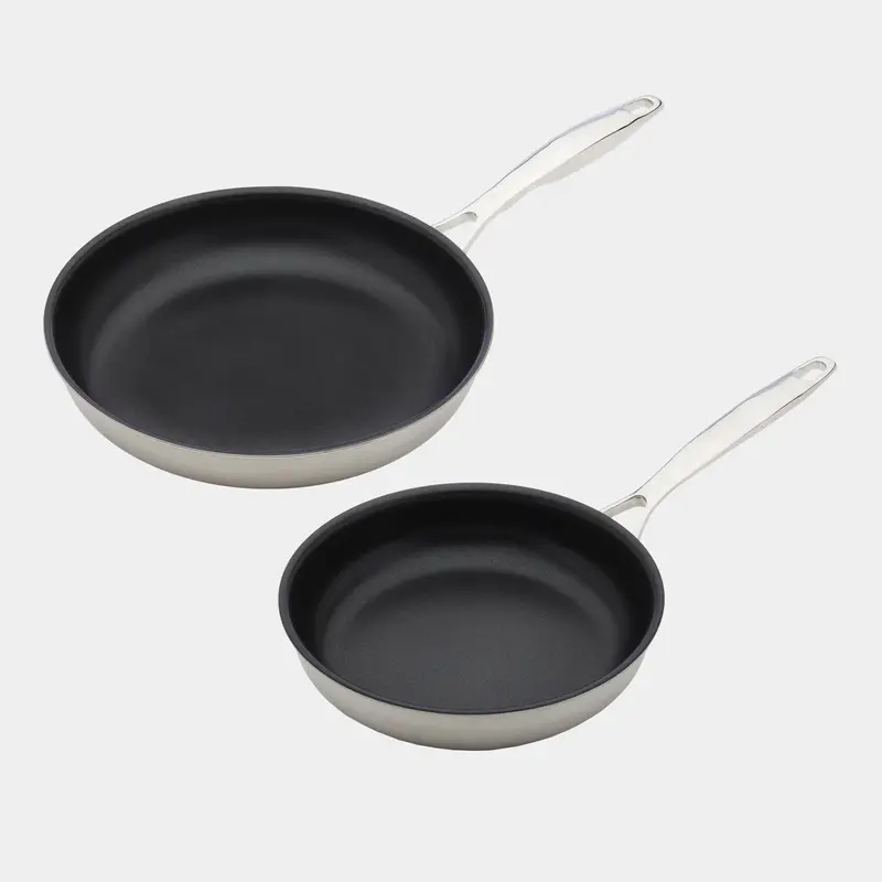 Nonstick Clad 2-Piece Frying Pan Set – Induction-Safe 1