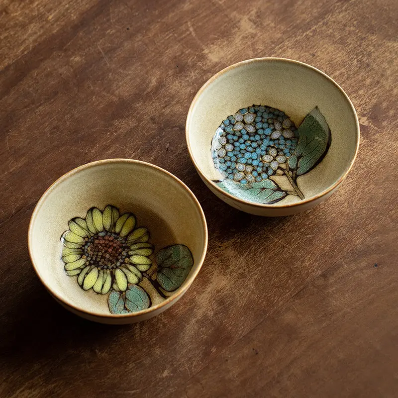 Nunobiki Floral Ceramic Bowl Collection – Hand-Decorated 1