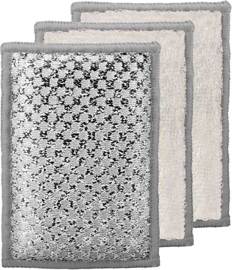 Oggi Bamboo Scrubbing Sponge Set – 3-Pack In Grey 1